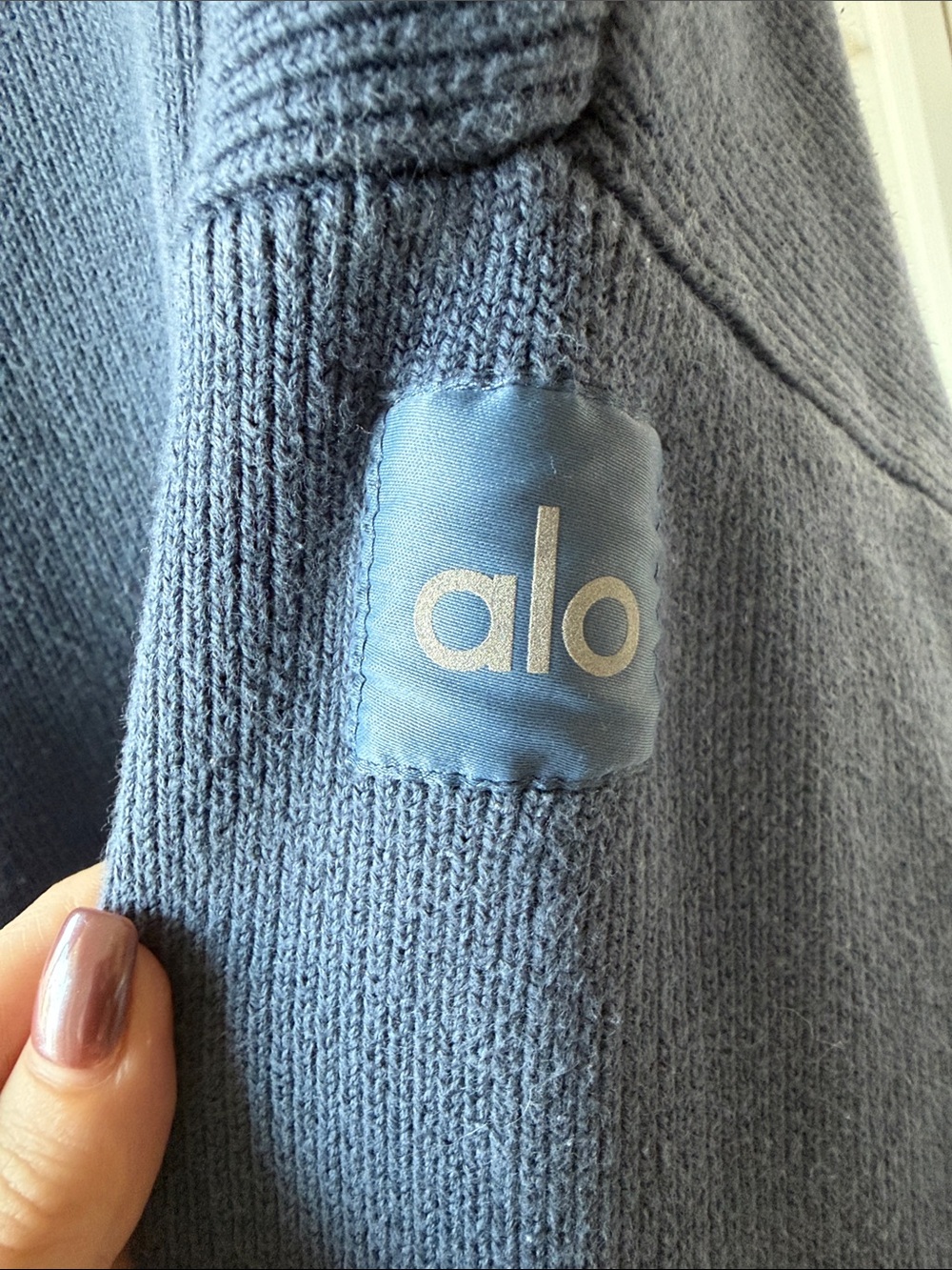 ALO Yoga Crewneck Sweater - Slate Blue - Picture 2 of 3